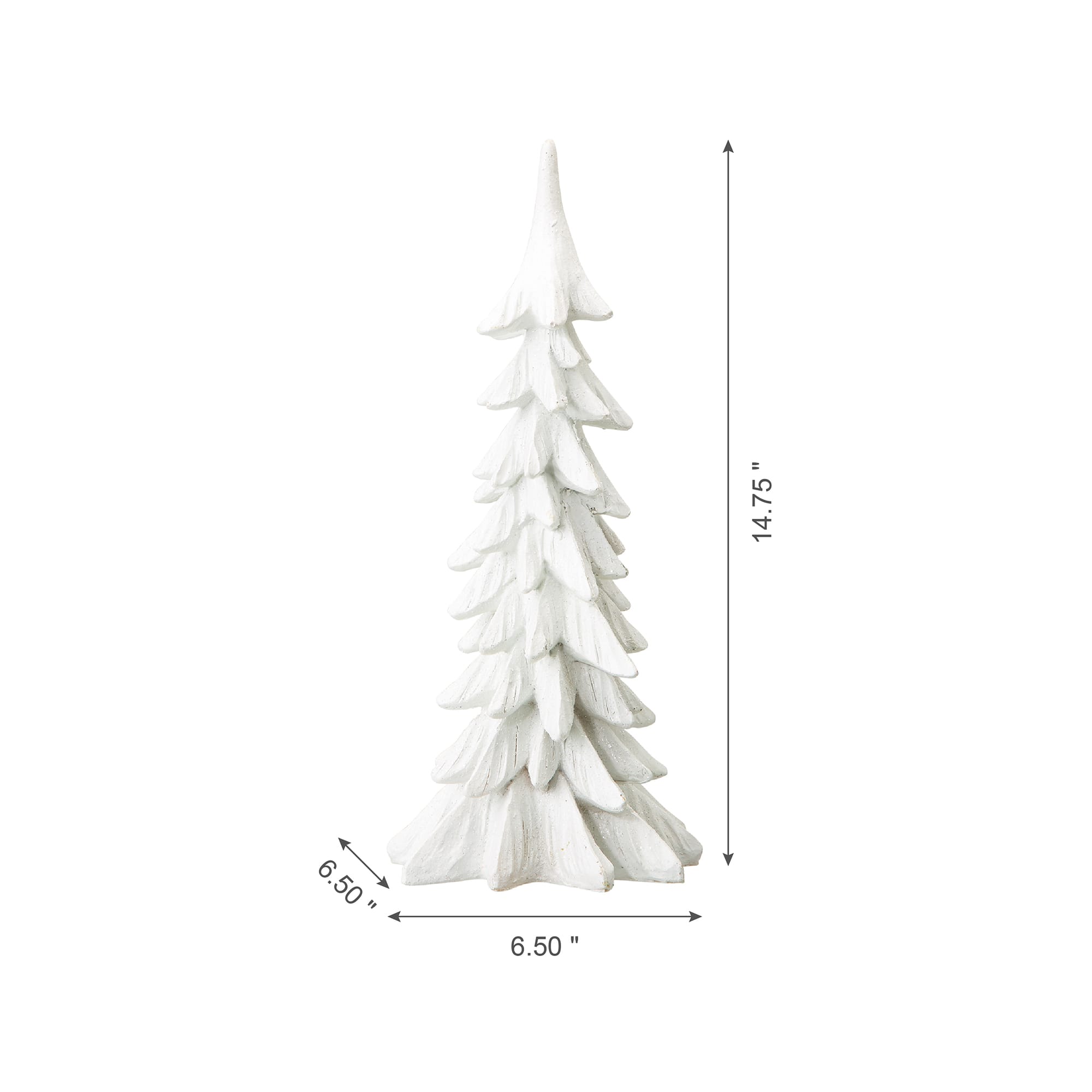 Glitzhome® 14.75" White Christmas Tree Table Décor
